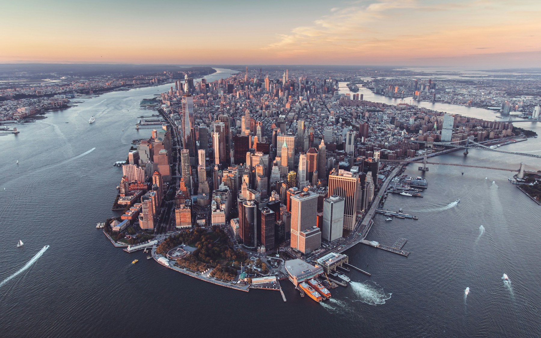 Manhattan skyline at dusk for outreach and PR visibility